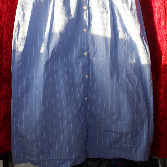 Ann Taylor Blue Dress w/ White Stripes - Picture 2 of 7